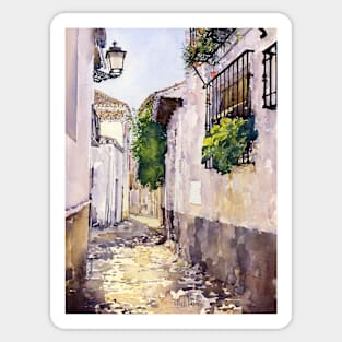 A Lane in Old Granada Sticker